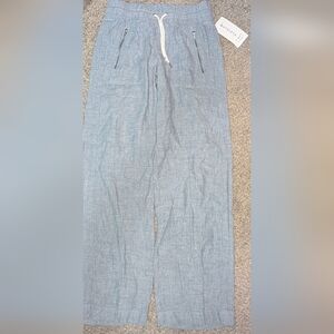 Athleta Light Blue Linen Pants